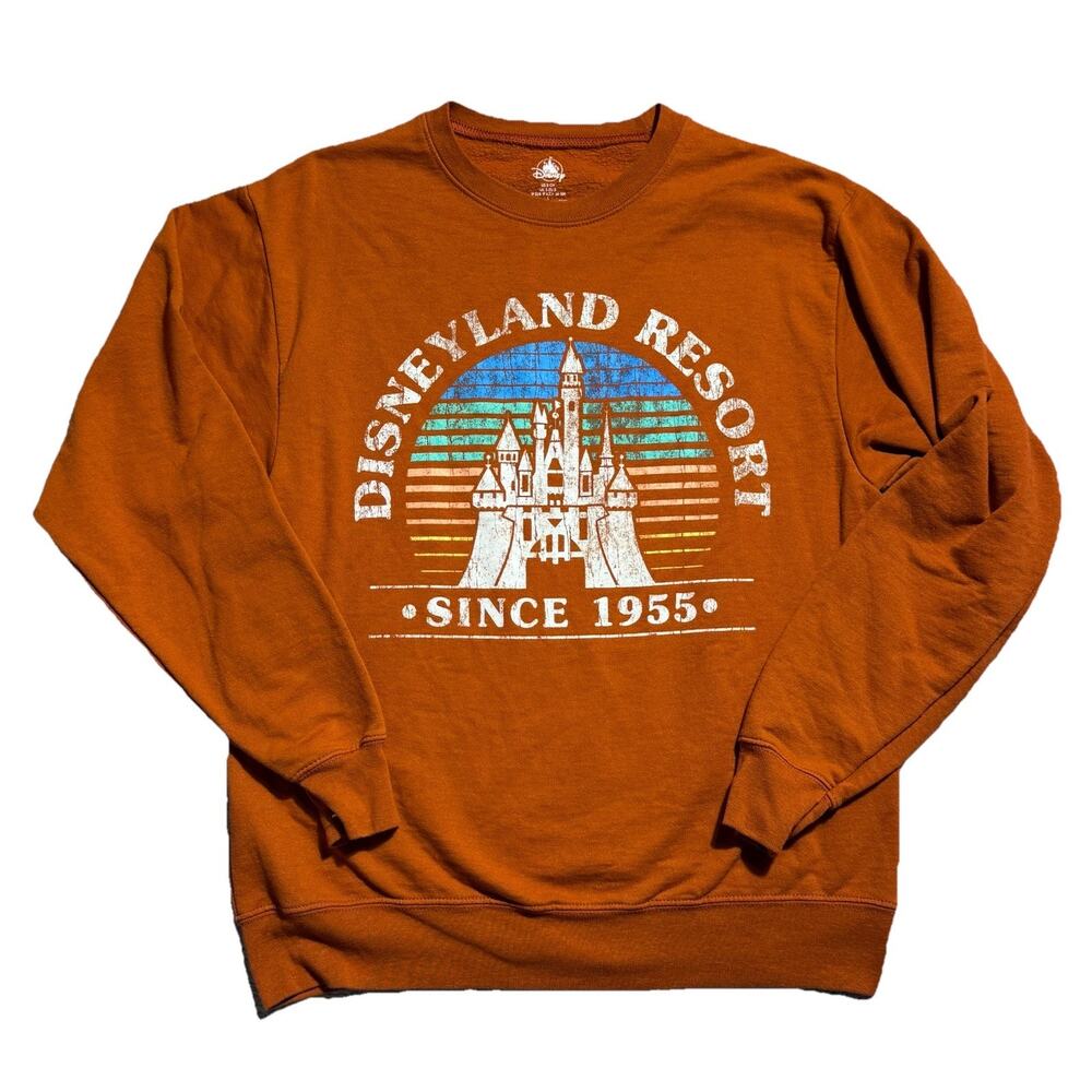 Disney Parks Disneyland Resort Castle Retro Logo Sweatshirt Sz S